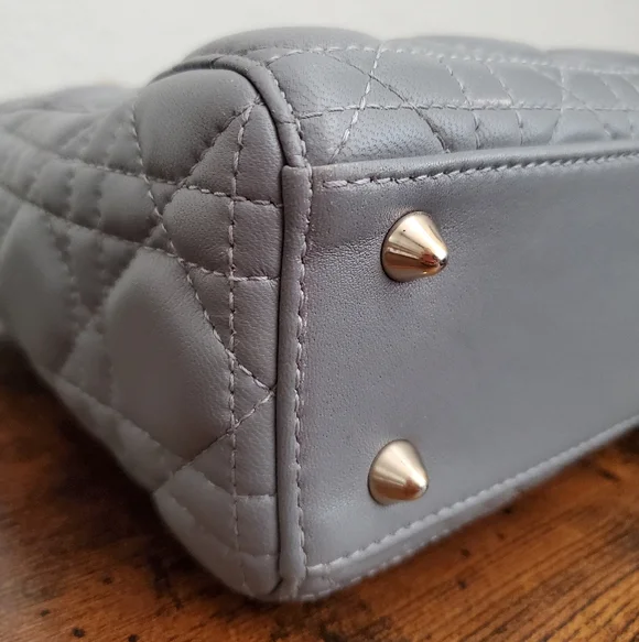 Dior Lambskin Cannage Small My ABC Dior Lady Dior Grey - Picture 11 of 16